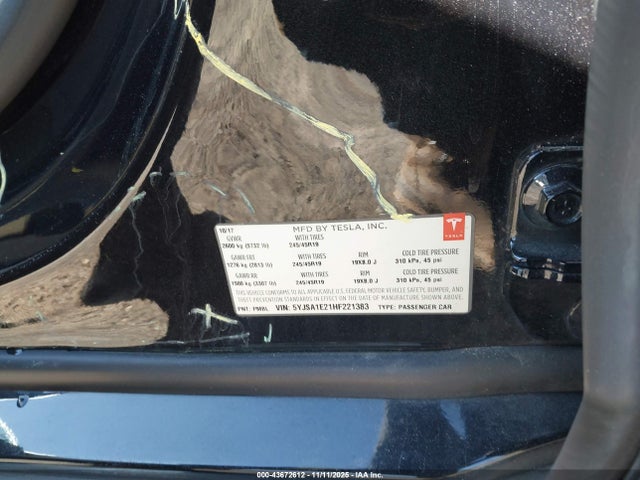 2017 TESLA MODEL S 5YJSA1E21HF221383 Photo 8