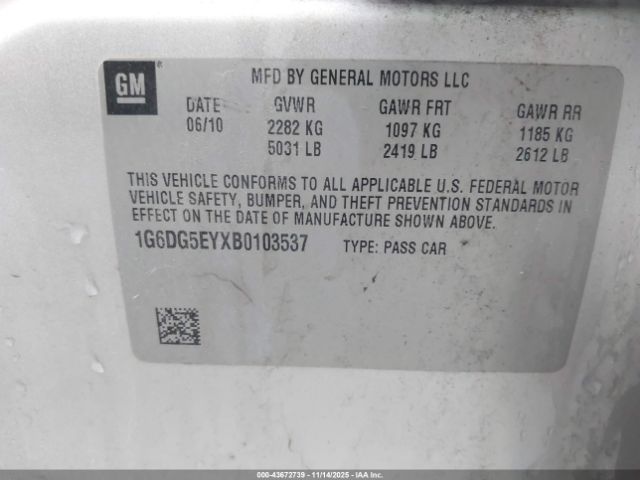 2011 CADILLAC CTS 1G6DG5EYXB0103537 Photo 8