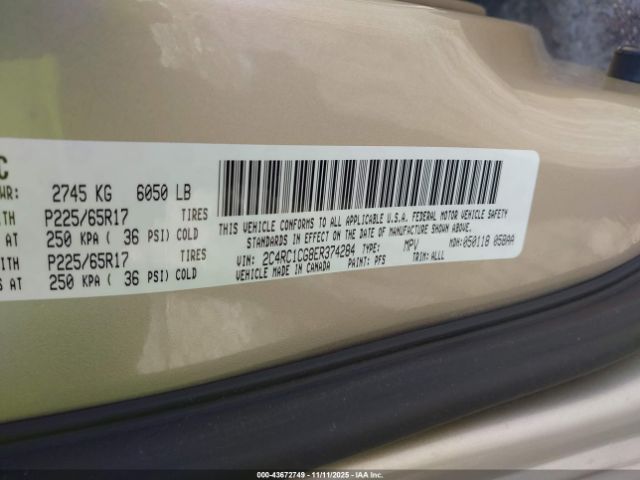 2014 CHRYSLER TOWN & COUNTRY 2C4RC1CG8ER374284 Photo 8