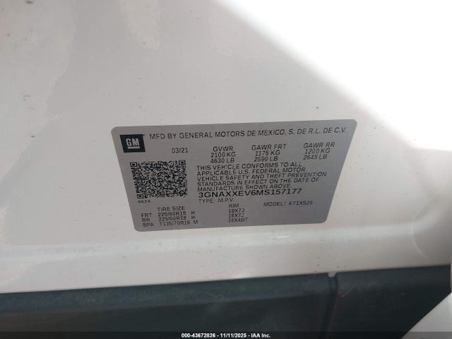 Chevrolet Equinox Awd Premier 2021 3GNAXXEV6MS157177 Image 9