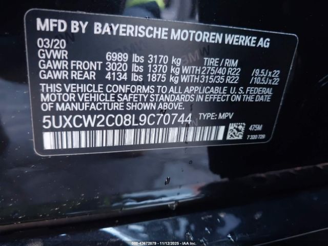 2020 BMW X7 5UXCW2C08L9C70744 Photo 8