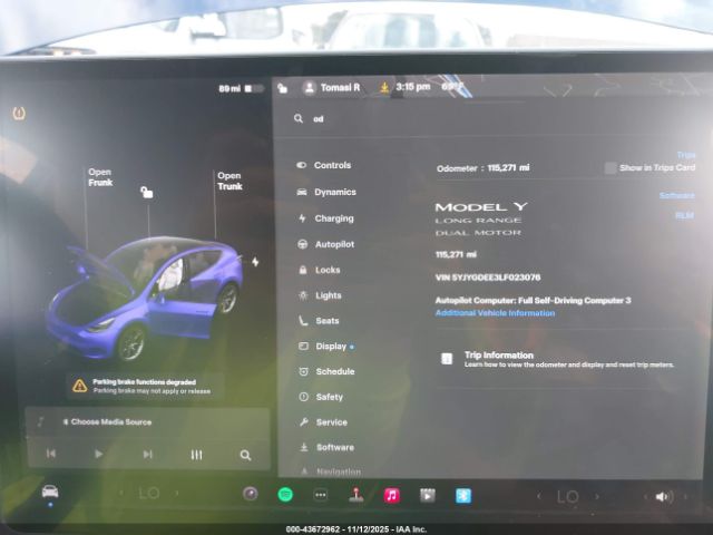 2020 TESLA MODEL Y 5YJYGDEE3LF023076 Photo 6