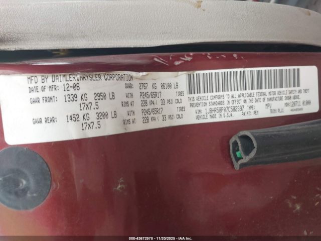 2007 JEEP GRAND CHEROKEE 1J8HR58P07C582397 Photo 8