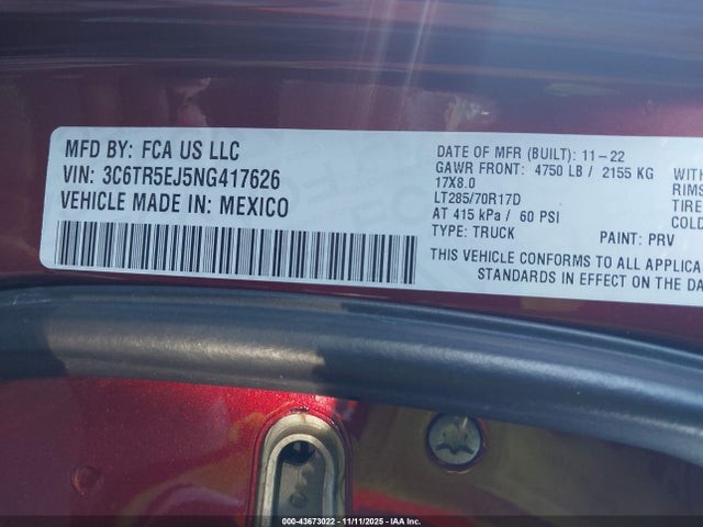 2022 RAM 2500 3C6TR5EJ5NG417626 Photo 8