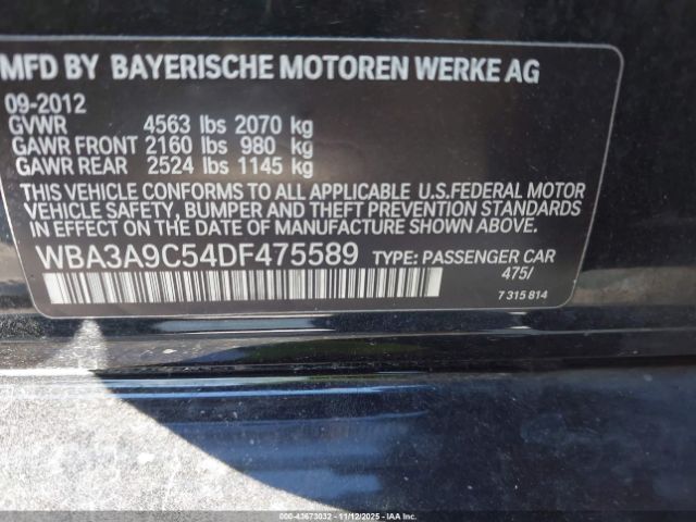 2013 BMW 335I WBA3A9C54DF475589 Photo 8