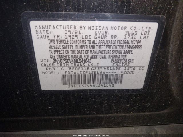 2021 NISSAN KICKS 3N1CP5CV4ML541643 Photo 8