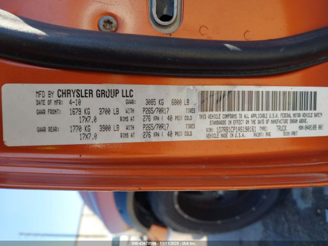 2010 DODGE RAM 1500 1D7RB1CP1AS190161 Photo 8