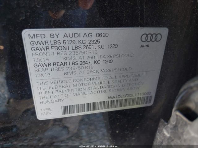 2020 AUDI Q3 WA1DECF32L1110062 Photo 8