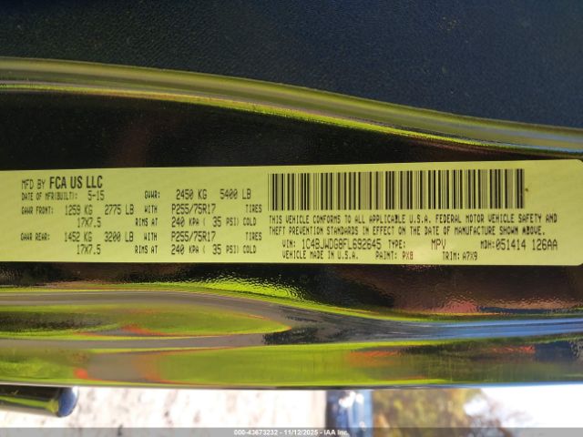 2015 JEEP WRANGLER UNLIMITED 1C4BJWDG8FL692645 Photo 8