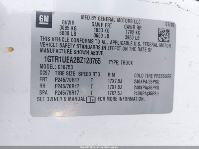 2011 GMC SIERRA 1500 1GTR1UEA2BZ120765 Photo 8