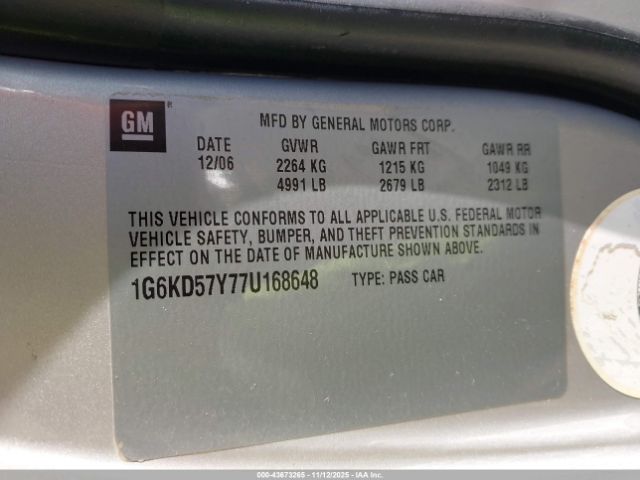 2007 CADILLAC DTS 1G6KD57Y77U168648 Photo 8