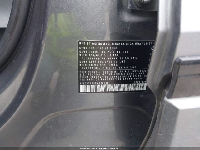 2022 VOLKSWAGEN TIGUAN 3VVCB7AX9NM078438 Photo 8