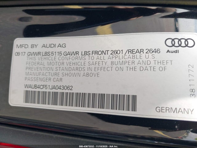 2018 AUDI S5 WAUB4CF51JA043062 Photo 8