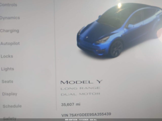 2025 TESLA MODEL Y 7SAYGDEE9SA355439 Photo 6