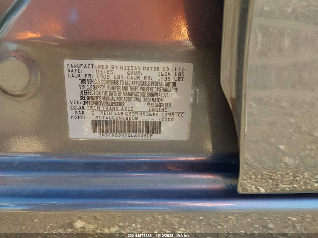 Nissan Versa 1.6 S 2025 3N1CN8DV7SL850302 Image 9