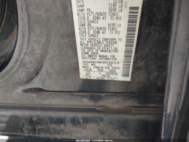 2009 INFINITI QX56 5N3AA08C49N903058 Photo 8