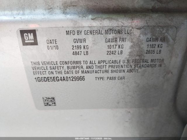 2010 CADILLAC CTS 1G6DE5EG4A0129966 Photo 8