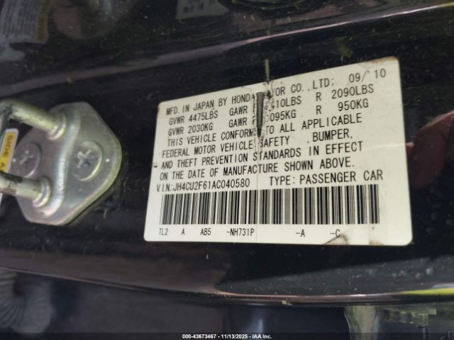 2010 ACURA TSX JH4CU2F61AC040580 Photo 8