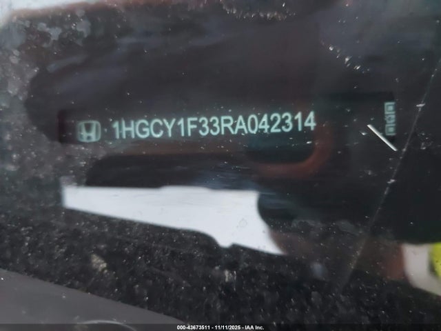 1HGCY1F33RA042314 Honda ACCORD EX