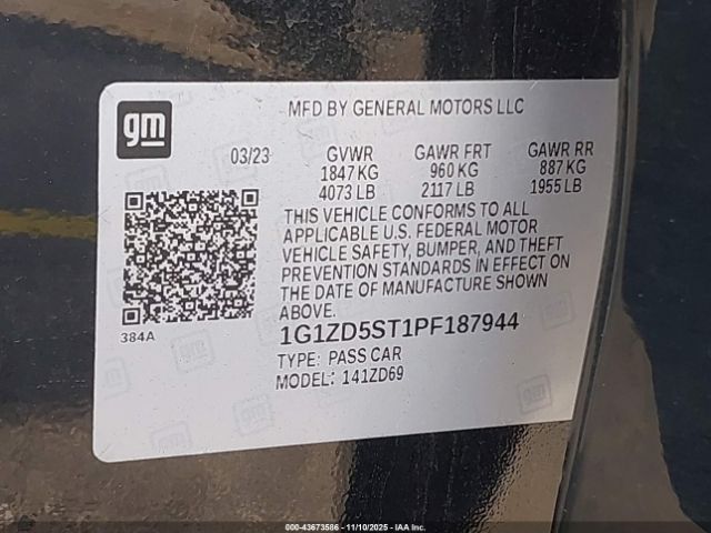2023 CHEVROLET MALIBU 1G1ZD5ST1PF187944 Photo 8