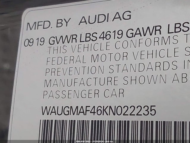 2019 AUDI A4 WAUGMAF46KN022235 Photo 8