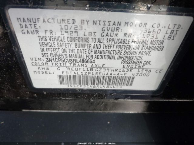 2024 NISSAN KICKS 3N1CP5CV8RL486654 Photo 8