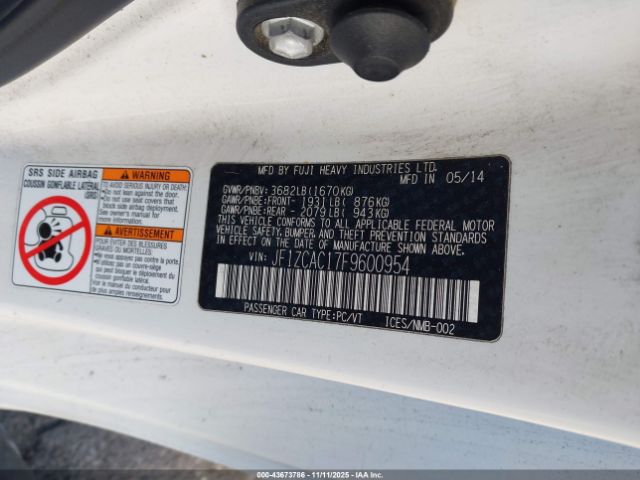 2015 SUBARU BRZ JF1ZCAC17F9600954 Photo 8