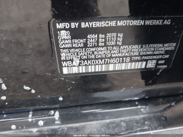 2021 BMW 228I GRAN COUPE WBA73AK0XM7H60118 Photo 8