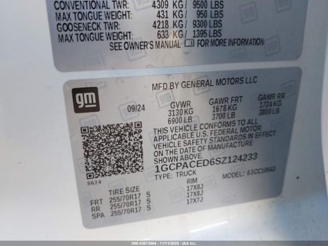 2025 CHEVROLET SILVERADO 1500 1GCPACED6SZ124233 Photo 8