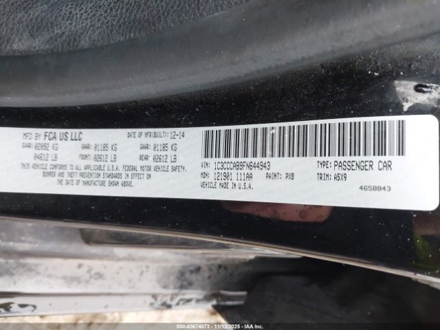 2015 CHRYSLER 200 1C3CCCAB9FN644943 Photo 8