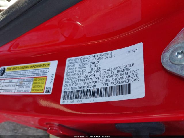 2023 HONDA CIVIC 19XFL2H83PE003791 Photo 8