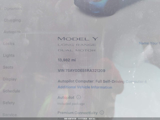 2024 TESLA MODEL Y 7SAYGDEE6RA321209 Photo 6