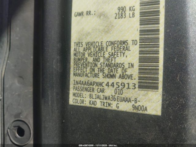 2017 NISSAN MAXIMA 1N4AA6APXHC445913 Photo 8