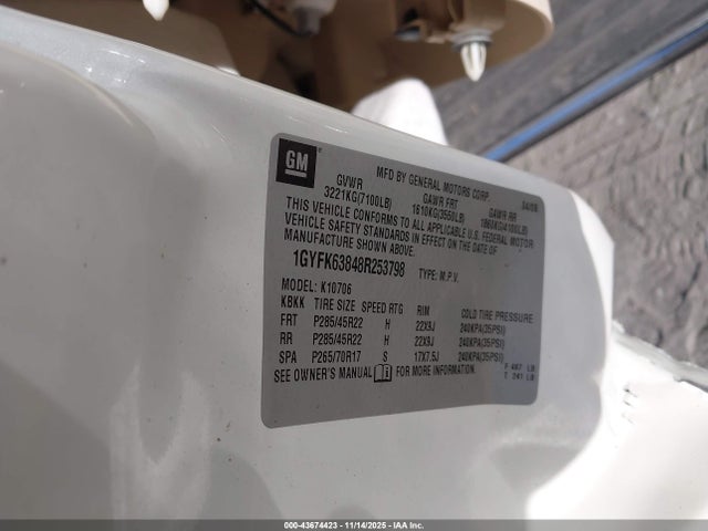 2008 CADILLAC ESCALADE 1GYFK63848R253798 Photo 8