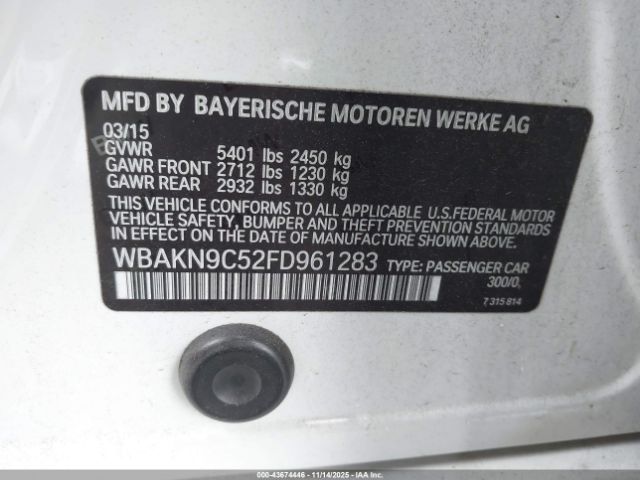 2015 BMW 550I WBAKN9C52FD961283 Photo 8
