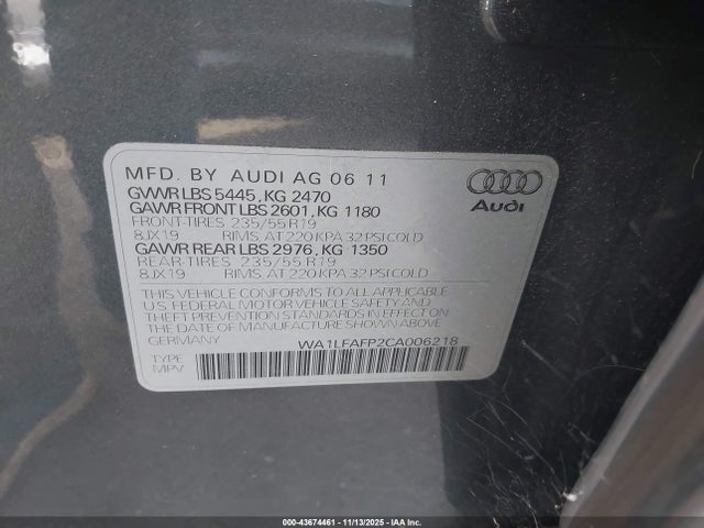 2012 AUDI Q5 WA1LFAFP2CA006218 Photo 8