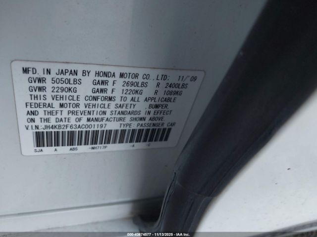 2010 ACURA RL JH4KB2F63AC001197 Photo 8