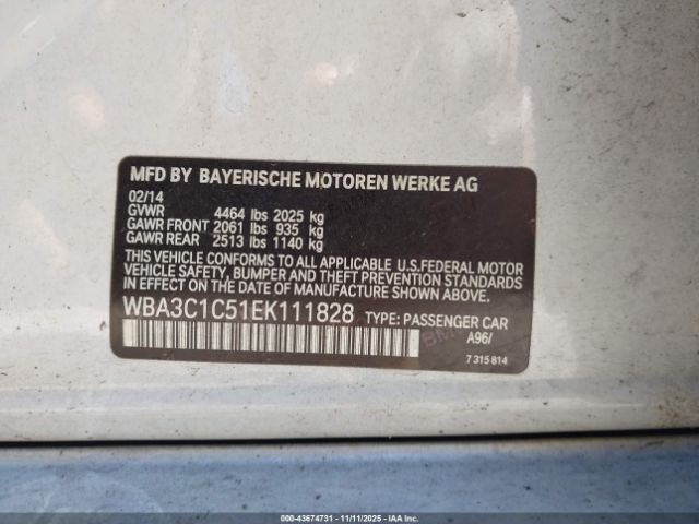 2014 BMW 328I WBA3C1C51EK111828 Photo 8