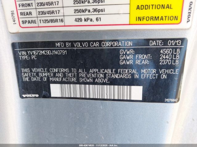 2013 VOLVO C70 YV1672MC9DJ140791 Photo 8