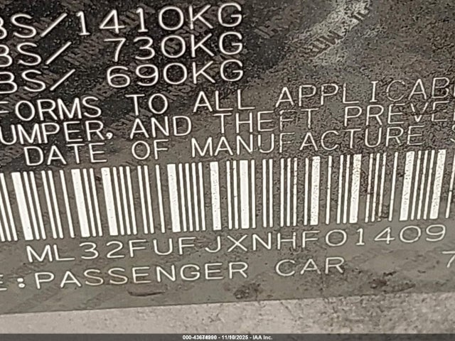 2022 MITSUBISHI MIRAGE G4 ML32FUFJXNHF01409 Photo 8