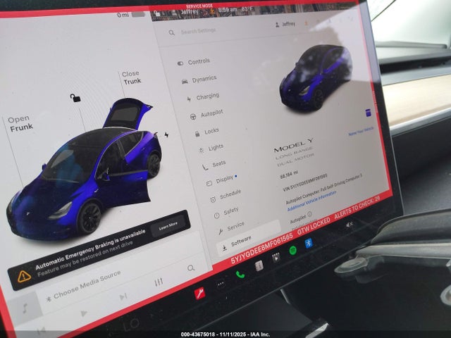 2021 TESLA MODEL Y 5YJYGDEE8MF061565 Photo 6