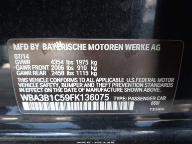 2015 BMW 320I WBA3B1C59FK136075 Photo 8