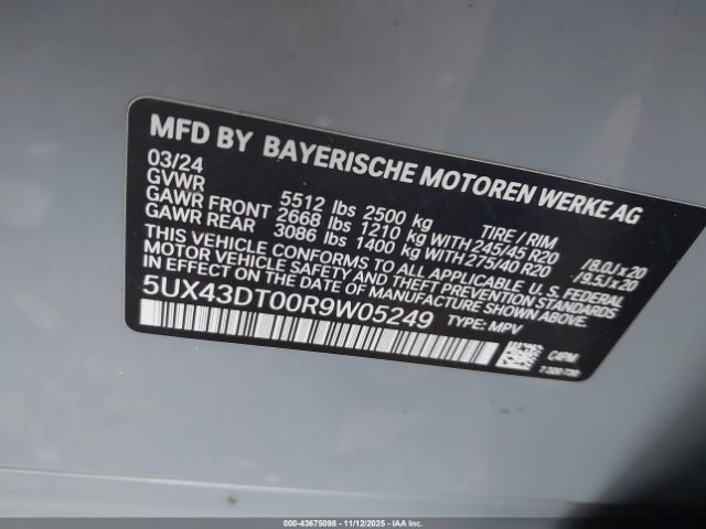 2024 BMW X4 5UX43DT00R9W05249 Photo 8