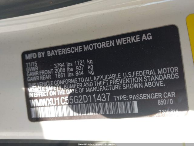 2016 MINI HARDTOP WMWXU1C55G2D11437 Photo 8