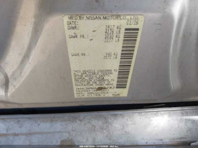 2016 NISSAN ALTIMA 1N4AL3AP6GN333282 Photo 8