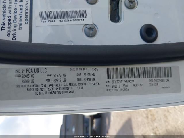 2015 DODGE CHALLENGER 2C3CDZAT1FH906374 Photo 8