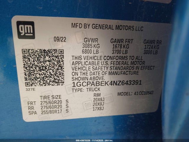 2022 CHEVROLET SILVERADO 1500 1GCPABEK4NZ643391 Photo 8