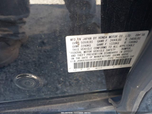 2009 ACURA RL JH4KB26609C001606 Photo 8