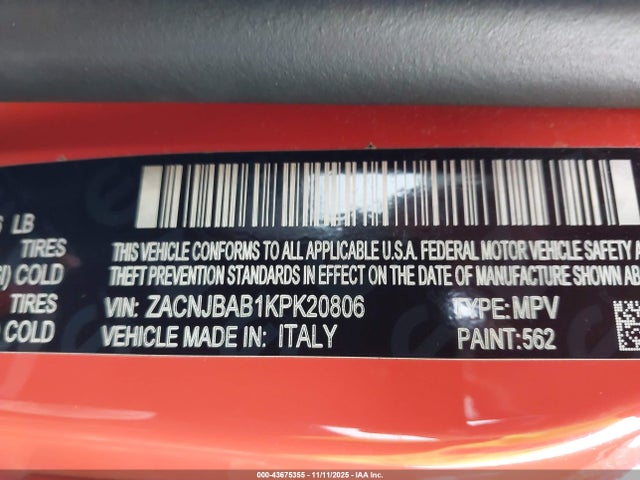 2019 JEEP RENEGADE ZACNJBAB1KPK20806 Photo 8