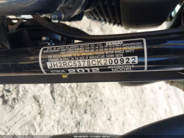 2012 HONDA VT750 JH2RC5378CK200922 Photo 9